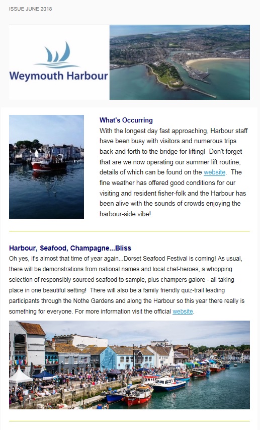 Weymouth Harbour E-News