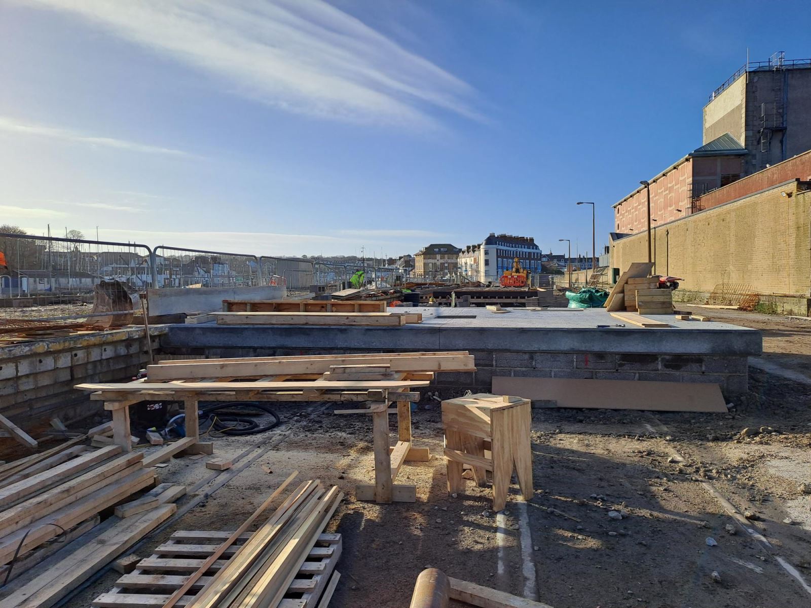 Construction site at Weymouth Harbour