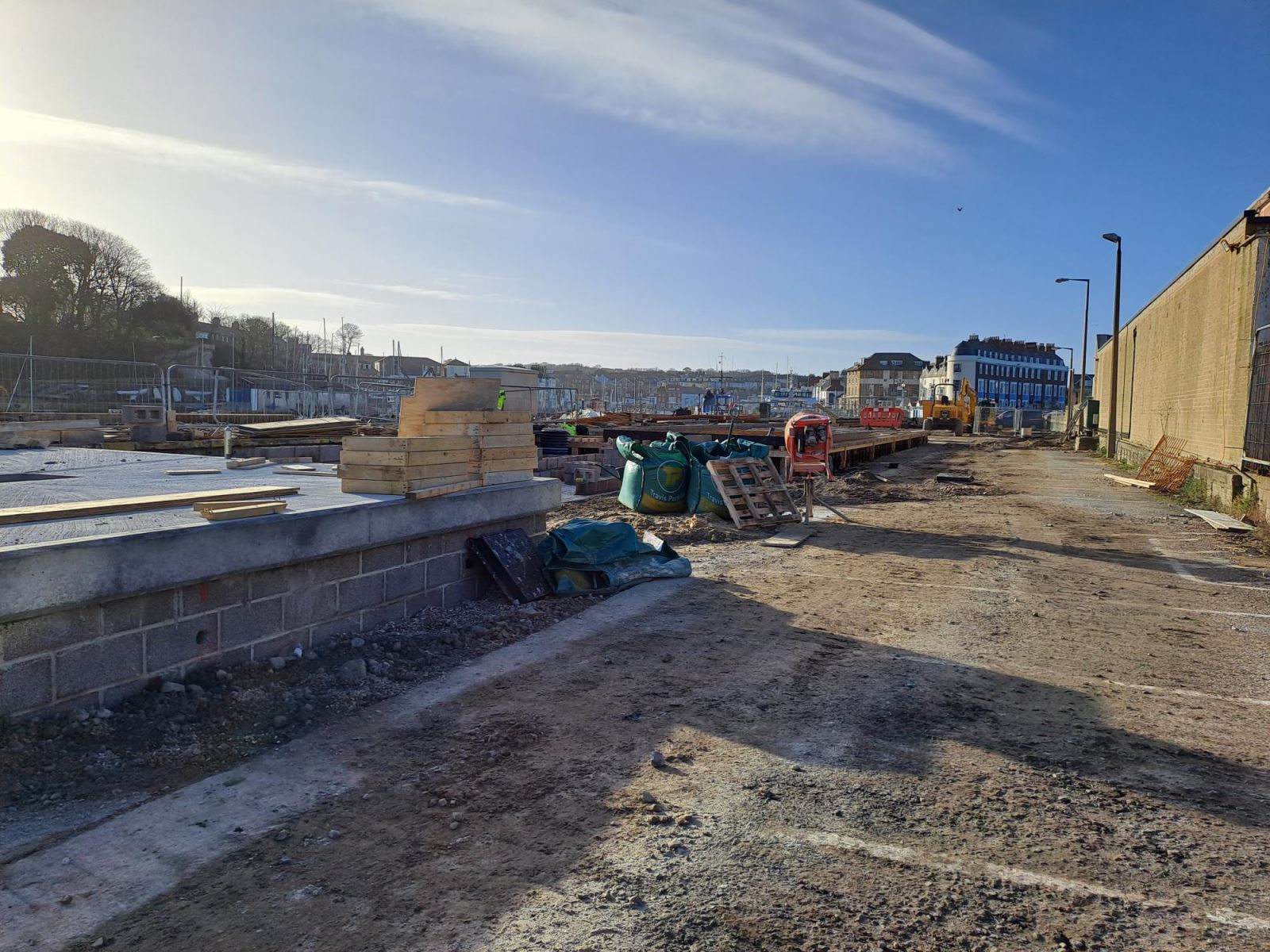 Construction site at Weymouth Harbour